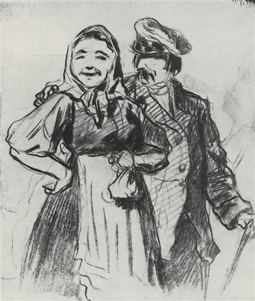 Fedot and Arina, 1873 - Василь Перов