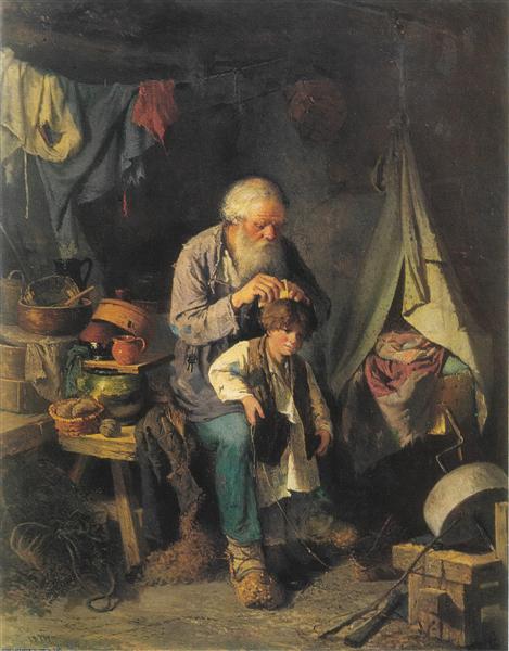 Grandfather and grandson, 1871 - Vasily Perov