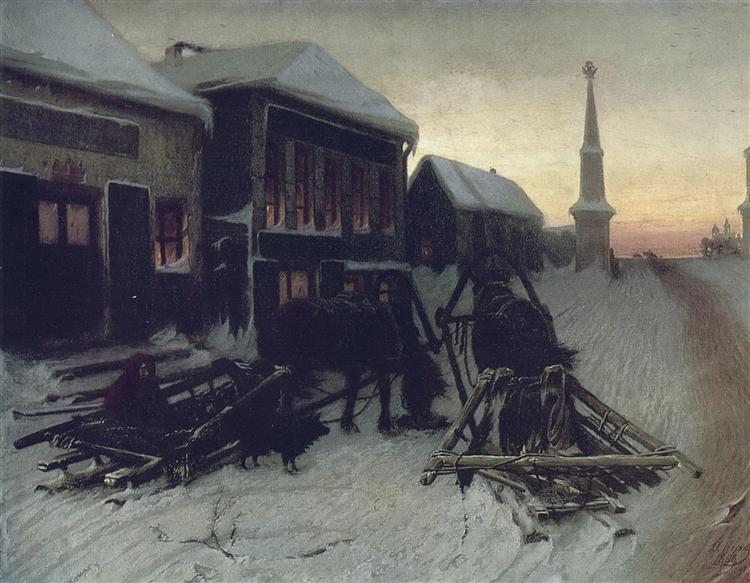 Last Tavern at Town Gate, 1868 - Vassili Perov