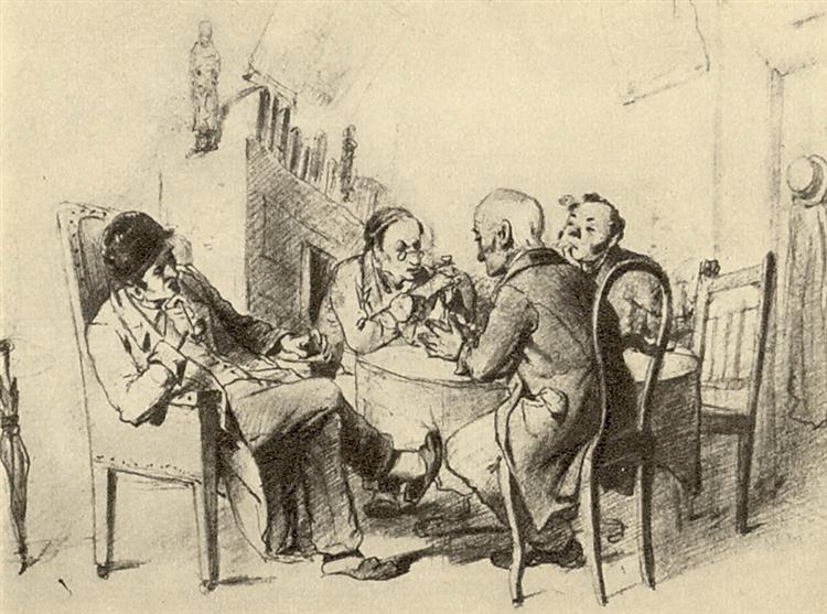 Политики, 1863 - Василий Перов