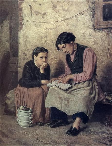Self-Educating Caretaker, 1868 - Vasili Perov