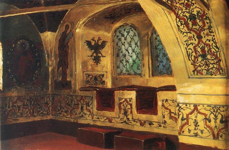 Golden Tsarina's Chamber. Window., 1877 - Wassili Dmitrijewitsch Polenow