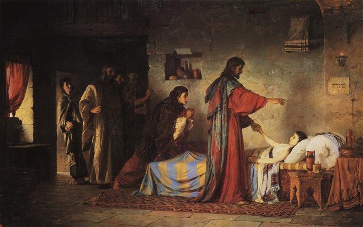 Ressurection of Jairus daughter, 1871 - Wassili Dmitrijewitsch Polenow