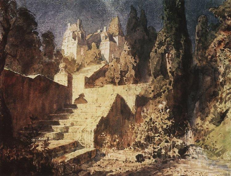 Stairway to Castle, c.1883 - Vasily Polenov