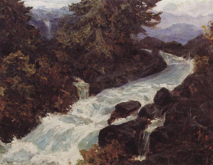 Waterfall, c.1900 - Vasily Polenov