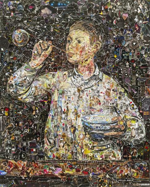 Boy Blowing Bubbles, after Edouard Manet (Pictures of Magazines 2), 2011 - Вік Муніс