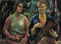Double Portrait (The Artist and His Wife) - Vilmos Aba-Novák