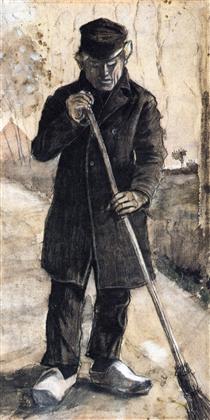 A Man with a Broom - Vincent van Gogh