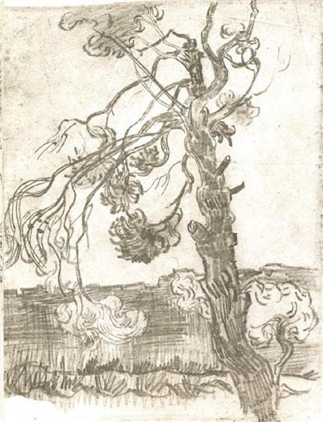 A Weather-Beaten Pine Tree, 1889 - 梵谷