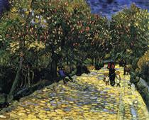 Avenue with Flowering Chestnut Trees at Arles - Vincent van Gogh