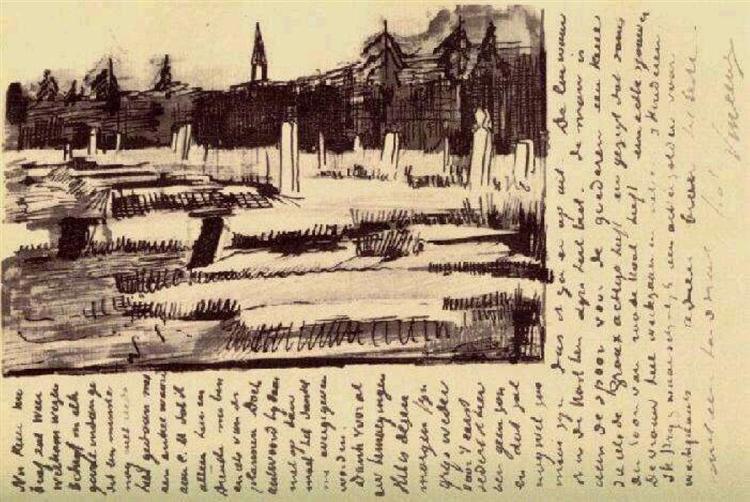 Cemetery, 1883 - 梵谷