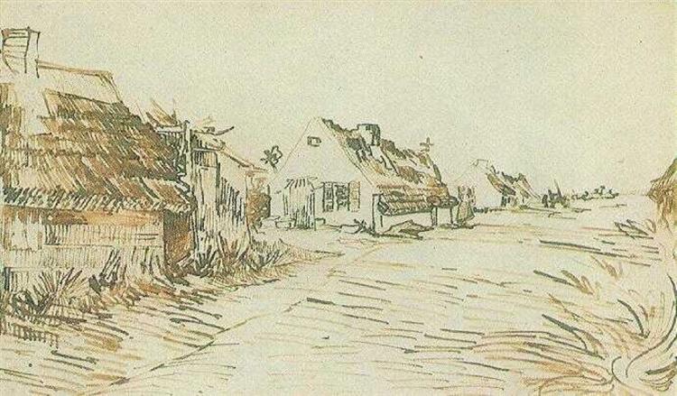 Cottages in Saintes-Maries, 1888 - 梵谷