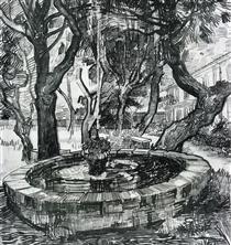 Fountain in the Garden of Saint-Paul Hospital - 梵谷
