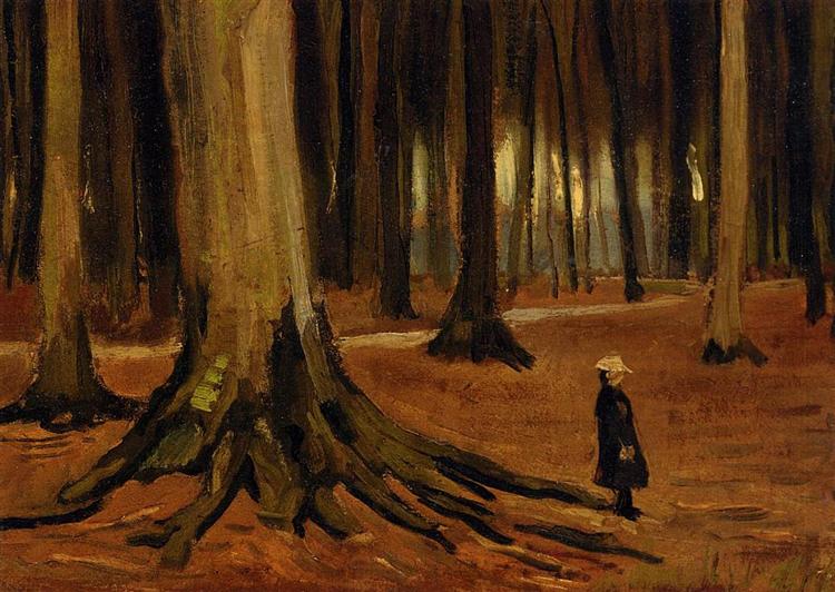 Girl in the Woods, 1882 - Vincent van Gogh