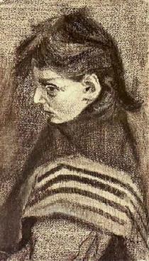 Girl with Shawl, Half-Figure - Vincent van Gogh