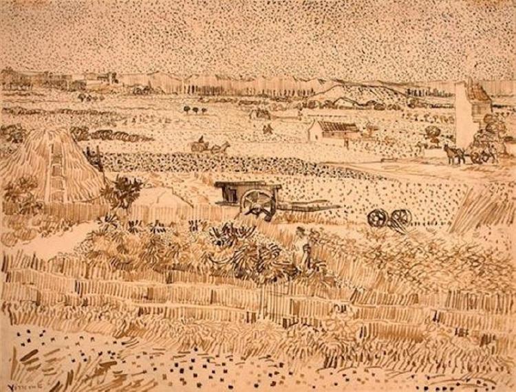 Harvest Landscape, 1888 - 梵谷