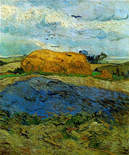 Haystack under a Rainy Sky, 1890 - Vincent van Gogh