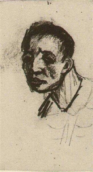 Head of a Man, Bareheaded, 1885 - Винсент Ван Гог