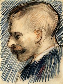 Head of a Man (Possibly Theo van Gogh) - Vincent van Gogh
