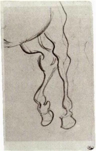 Hind Legs of a Horse, 1890 - Vincent van Gogh