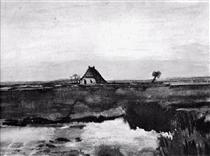 Landscape with a Farm - Вінсент Ван Гог