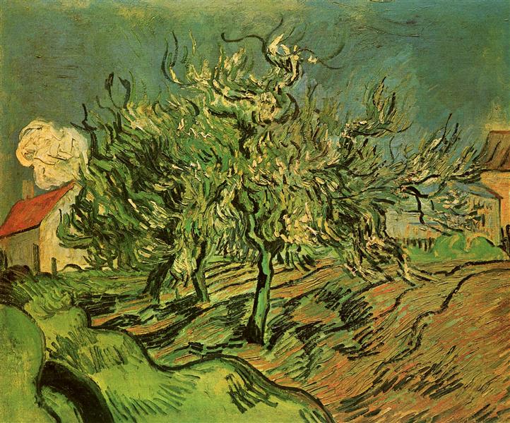 Landscape with Three Trees and a House, 1890 - Vincent van Gogh