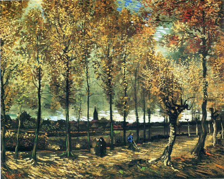 Lane with poplars near Nuenen, 1885 - 梵谷