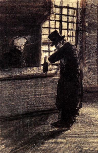 Man in a Village Inn, 1883 - 梵谷
