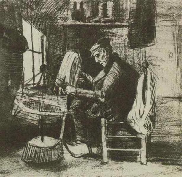 Old Man Reeling Yarn, 1884 - 梵谷