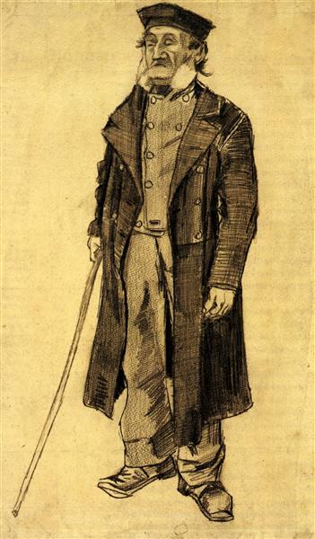 Old Man with a Stick, 1882 - 梵谷
