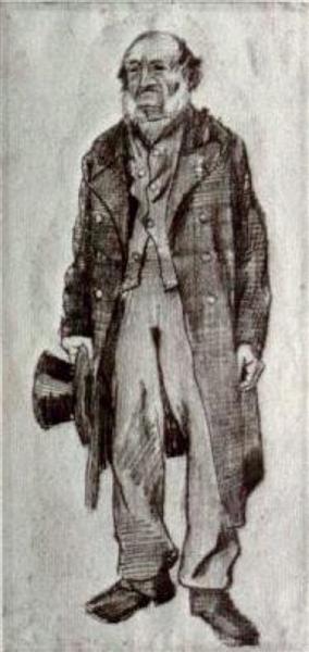 Orphan Man Holding Top Hat in his Hand, 1882 - Винсент Ван Гог
