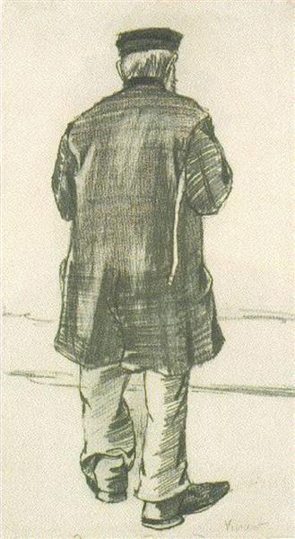 Orphan Man with Cap, Seen from the Back, 1882 - 梵谷