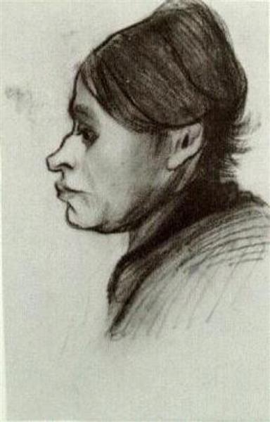 Голова селянки, 1885 - Вінсент Ван Гог