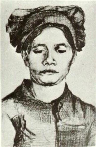 Peasant Woman, Head, 1885 - 梵高