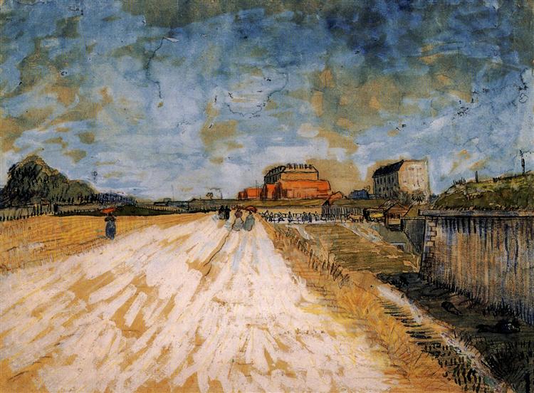 Road Running Beside the Paris Ramparts, 1887 - Вінсент Ван Гог
