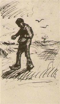 Sower Facing Left - Vincent van Gogh