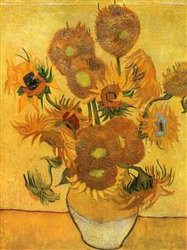 Still Life - Vase with Fifteen Sunflowers - Vincent van Gogh