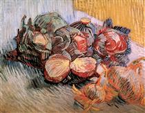 Still Life with Red Cabbages and Onions - 梵谷