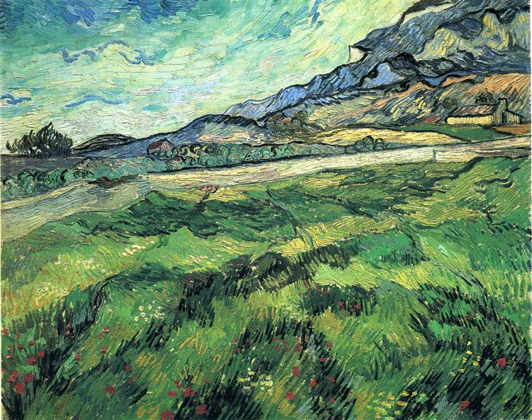 The Green Wheatfield behind the Asylum, 1889 - Vincent van Gogh