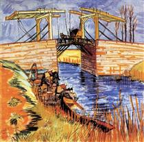 The Langlois Bridge at Arles - Винсент Ван Гог