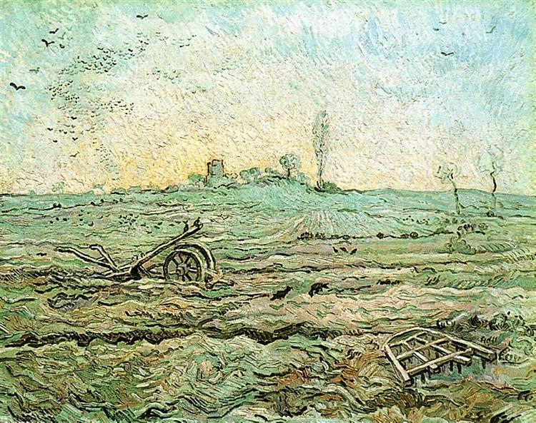 The Plough and the Harrow (after Millet), 1890 - 梵谷
