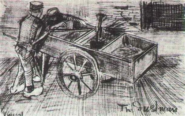 Two Boys near a Cart, 1882 - 梵谷