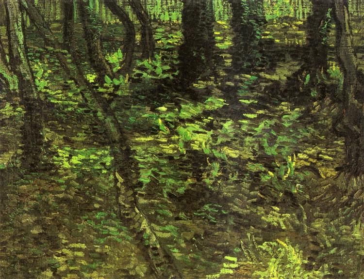 Undergrowth with Ivy, 1889 - Винсент Ван Гог