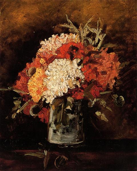 Vase with Carnations, 1886 - Vincent van Gogh - WikiArt.org