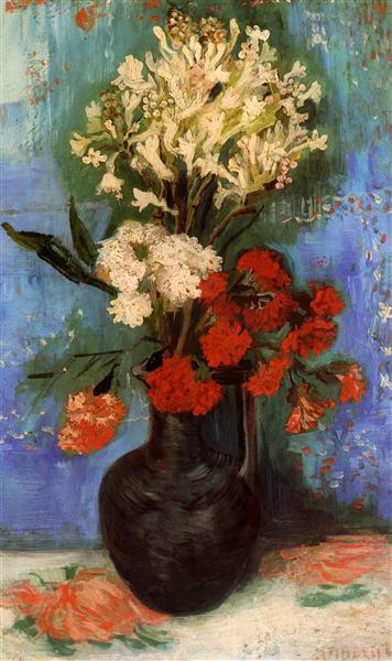 Vase with Carnations and Other Flowers, 1886 - Vincent van Gogh