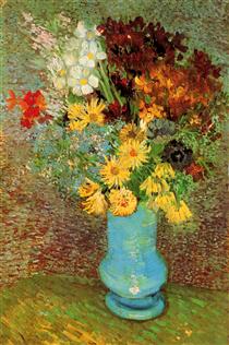 Vase with Daisies and Anemones - Винсент Ван Гог