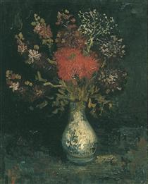 Vase with Flowers - 梵谷