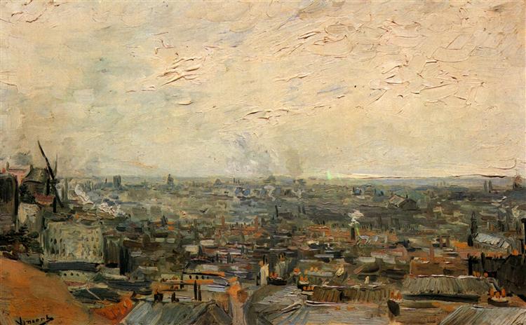 View of Paris from Montmartre, 1886 - Винсент Ван Гог