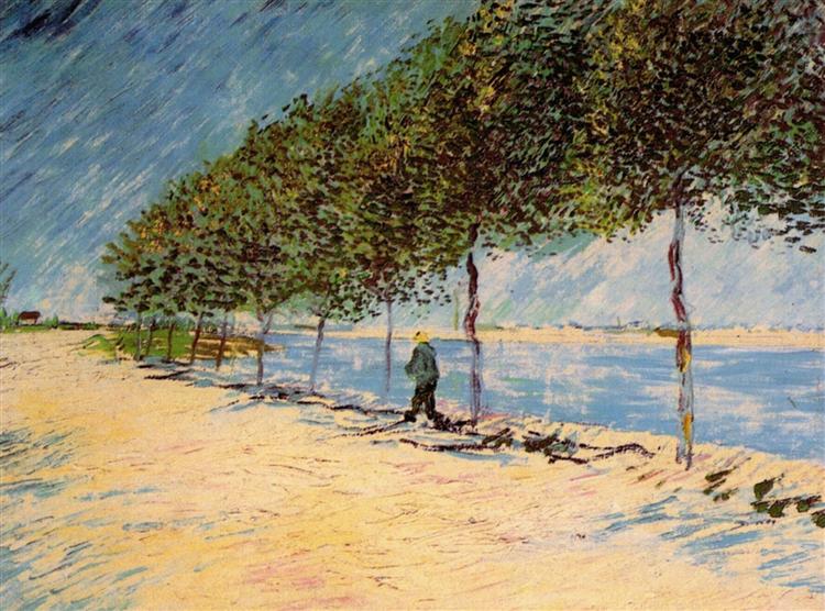 Walk Along the Banks of the Seine Near Asnieres, 1887 - Vincent van Gogh