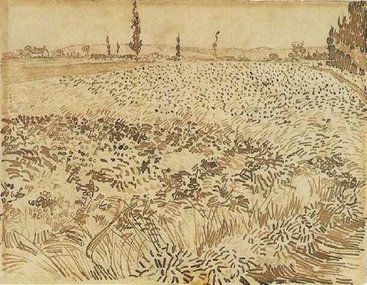 Wheat Field, 1888 - 梵谷